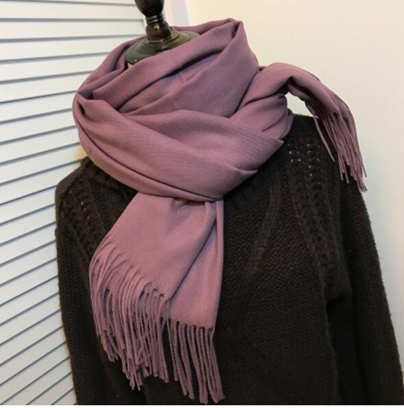 High-Quality Cashmere Scarves for Men and Women: Keep Warm with Thicker, Long Autumn and Winter Scarves Featuring Tassels - Stylish Shawl for Females and Males"