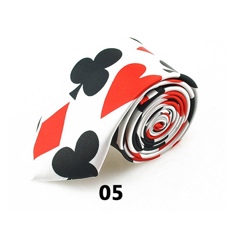 Men's Neckties: Formal Dress Accessory with Unique Playing Cards Design for Weddings and Business Parties