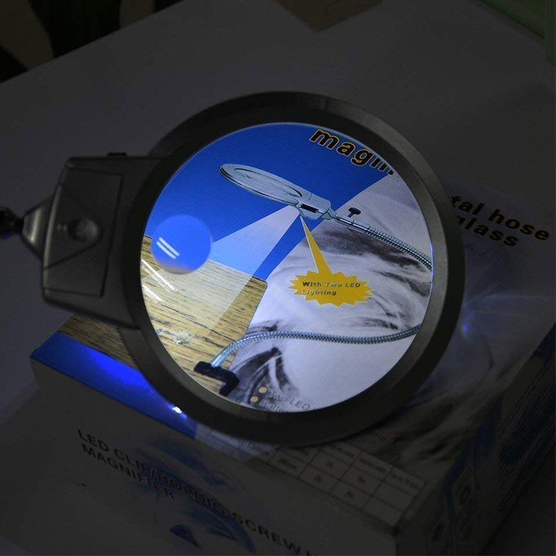 diamond painting tool Magnifier LED Light Paint by numbers Tools Led Magnify Glass Illuminated Magnifier Microscope Magnifying