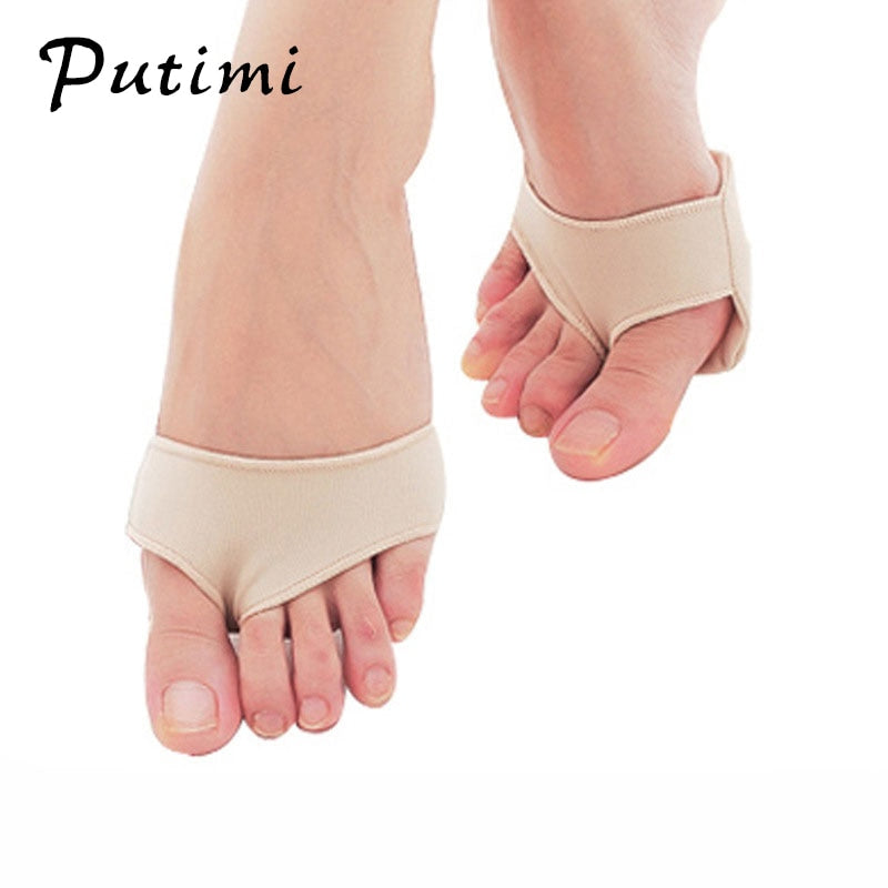 Putimi Fabric Gel Pads for Feet Care Slip Resistant Metatarsal Cushions Pads Silicone Forefoot Pain Support Front Foot Care Tool