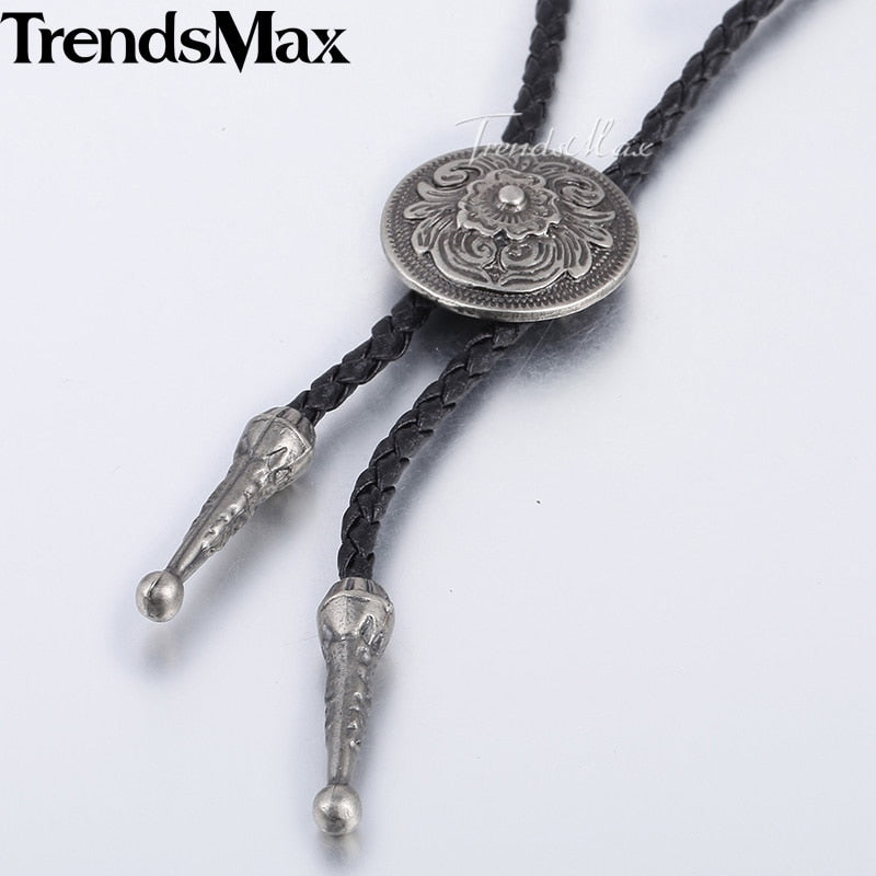 Men's Necklace Casual Business 26 Styles Bolo Tie Vintage Leather Necklace Male Dropship Wholesale Jewelry Gifts for Men UNM10