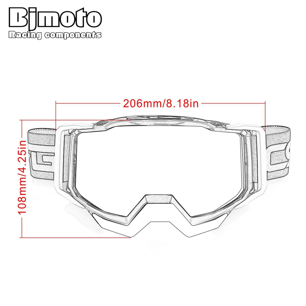 BJMOTO Brand Motocross Goggles Glasses Skiing Sport Eye Ware MX Off Road Helmets Gafas Motorcycle Goggle for ATV DH MTB