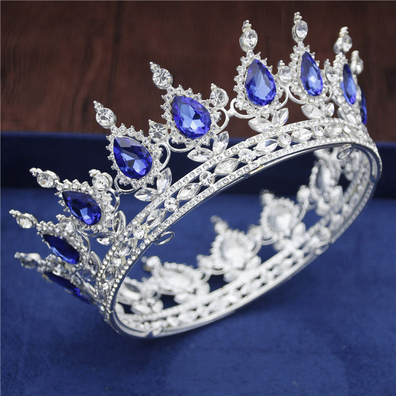 Crystal Vintage Royal Queen King Tiaras and Crowns Men/Women Pageant Prom Diadem Hair Ornaments Wedding Hair Jewelry Accessories