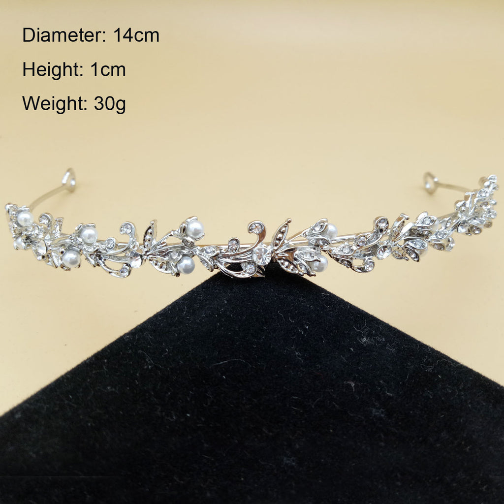 4 Design Pearl Bridal Tiara Crowns For Wedding Bride Women Hair Ornaments Head Decorations Rhinestone Hair Jewelry Accessories