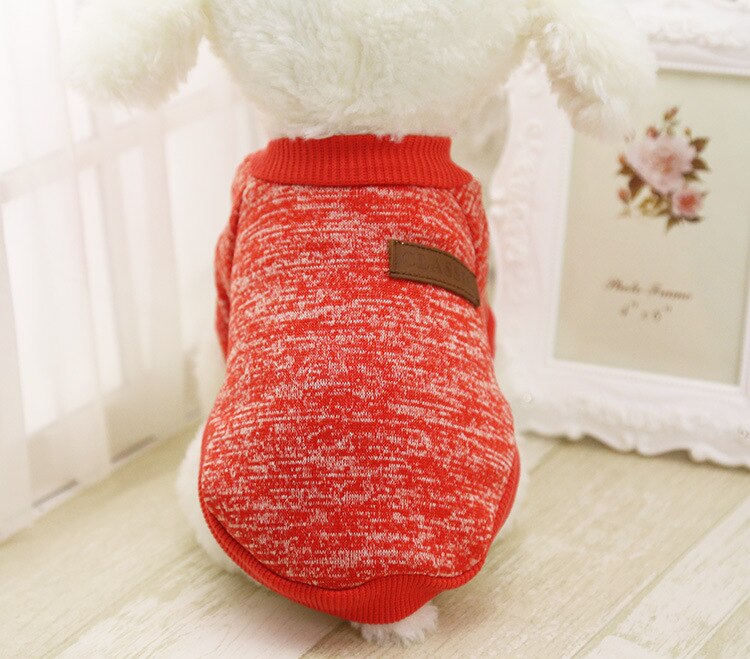 Pet Dog Clothes Sweater  For Small Medium Dog Jeans Chihuahua Pet Knit Coat dog Five Size  Cotton Chihuahua Grey XS-XXL PETASIA