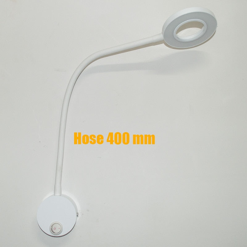 LED-Hoses-Wall-Light 5W 360° Flexible bedroom with switch in LEDs Selfie Round Circle Light Indoor wall Lamps For Makeup Bedside Reading