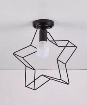 Vintage Ceiling light Modern Nordic Retro Iron Ceiling lamp Decor For Living Room Bar Black Loft E27 Home Lights Cage Fixture