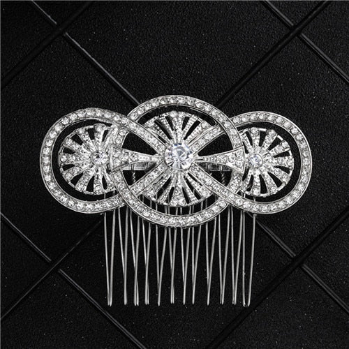 Fashion Wedding Crystal Barrette Pearl Hair Combs Ornament Bridal Hairpins Handmade  Accessories Jewelry For Bride