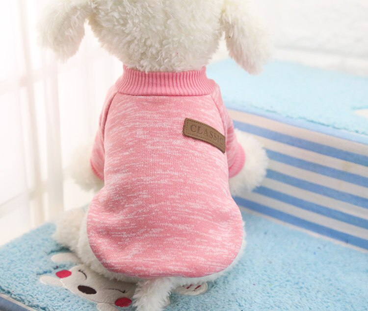 Pet Dog Clothes Sweater  For Small Medium Dog Jeans Chihuahua Pet Knit Coat dog Five Size  Cotton Chihuahua Grey XS-XXL PETASIA