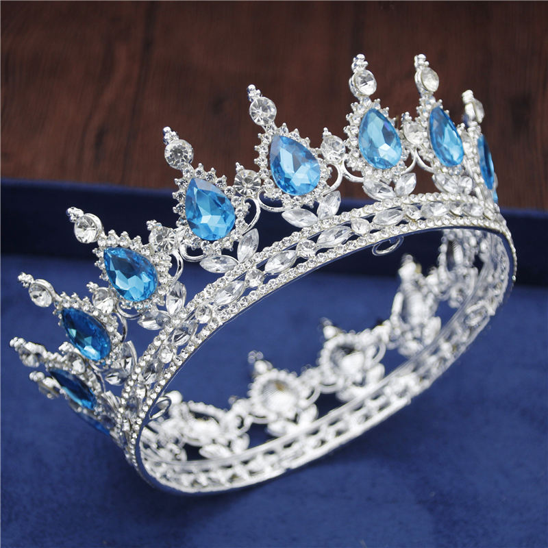 Crystal Vintage Royal Queen King Tiaras and Crowns Men/Women Pageant Prom Diadem Hair Ornaments Wedding Hair Jewelry Accessories