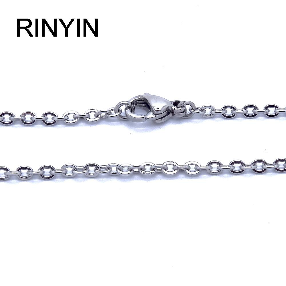 Men Women Jewerly 1mm 16&quot; 18&quot; 20&quot; 22&quot; 24&quot; Inches Links Chain Fashion Necklace Stainless Steel Necklace Classic Pop Rolo Chains