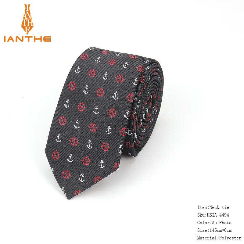 2018 Brand New Tie For Men Polyester Jacquard Animal Necktie for Wedding Business Suits 6cm Skinny Dot Neck Ties Slim Gravatas