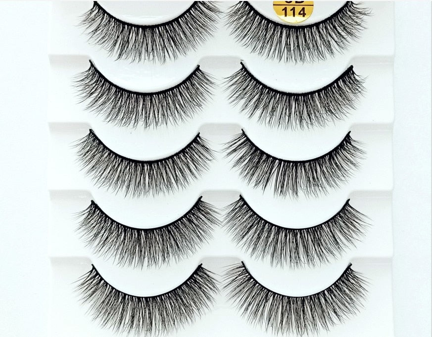 38 Styles 5/10 Pairs Natural False Eyelashes Fake Lashes Long Makeup 3d Mink Lashes Extension Eyelash Mink Eyelashes for Beauty