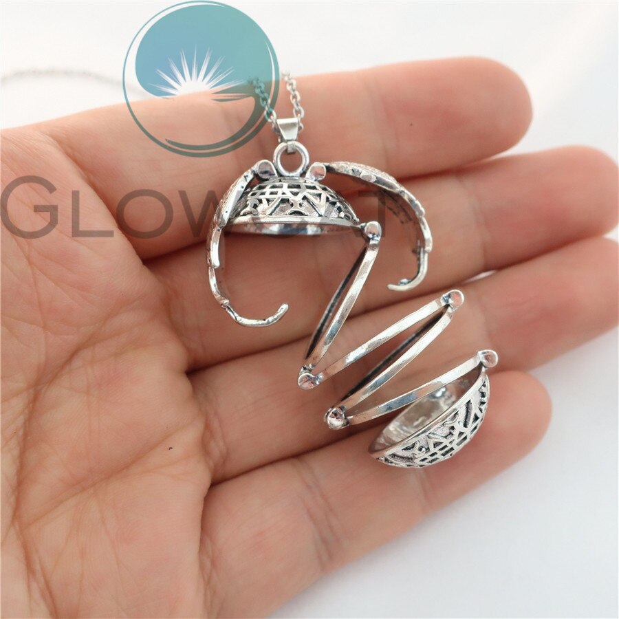 Magic 4 Photo Pendant Necklace For Women Men Memory Floating Locket Necklace Angel Wings Fashion Album Box Necklaces No photos