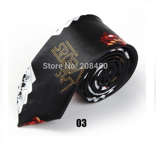 Men's Neckties: Formal Dress Accessory with Unique Playing Cards Design for Weddings and Business Parties