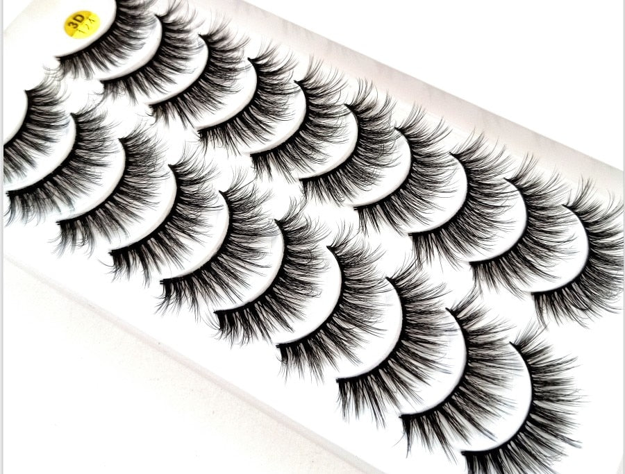 38 Styles 5/10 Pairs Natural False Eyelashes Fake Lashes Long Makeup 3d Mink Lashes Extension Eyelash Mink Eyelashes for Beauty