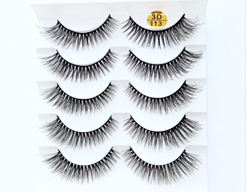 38 Styles 5/10 Pairs Natural False Eyelashes Fake Lashes Long Makeup 3d Mink Lashes Extension Eyelash Mink Eyelashes for Beauty