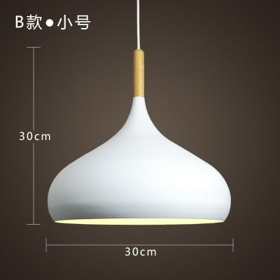 Modern Hanging Ceiling Lamps Wood Aluminium E27 Pendant Lights, Dining Room Table Bedside Kitchen Decoration Lighting