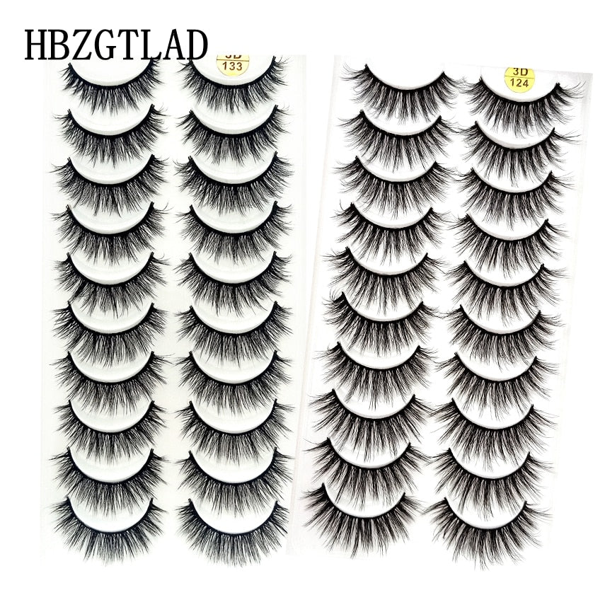 38 Styles 5/10 Pairs Natural False Eyelashes Fake Lashes Long Makeup 3d Mink Lashes Extension Eyelash Mink Eyelashes for Beauty