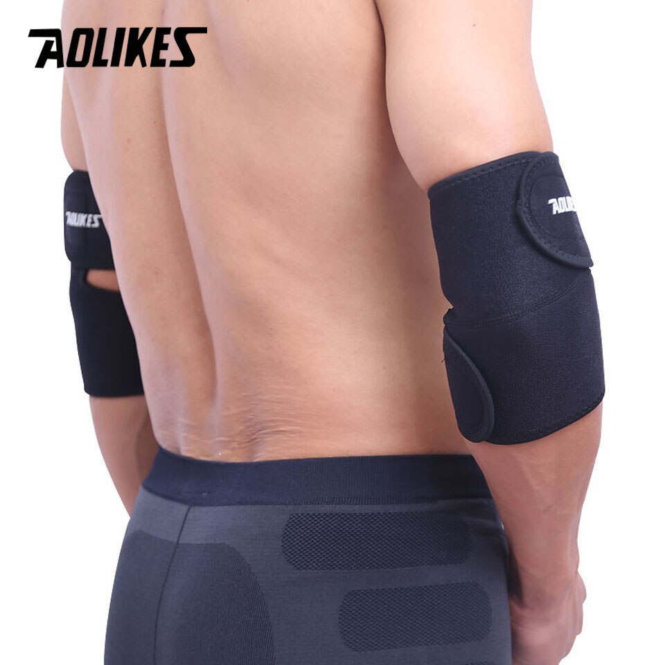 AOLIKES 1Pair Adjustable Sports Elbow Support Basketball Tennis Elbow Pads Volleyball Elbow Support Guards Pads Arm Sleeve