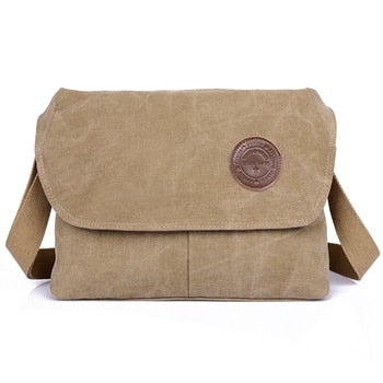 Men's Travel Crossbody Bag Canvas Men Messenger Bags Vintage Top-Handle Handbags Packets Casual Multifunction Tote Shoulder Bags