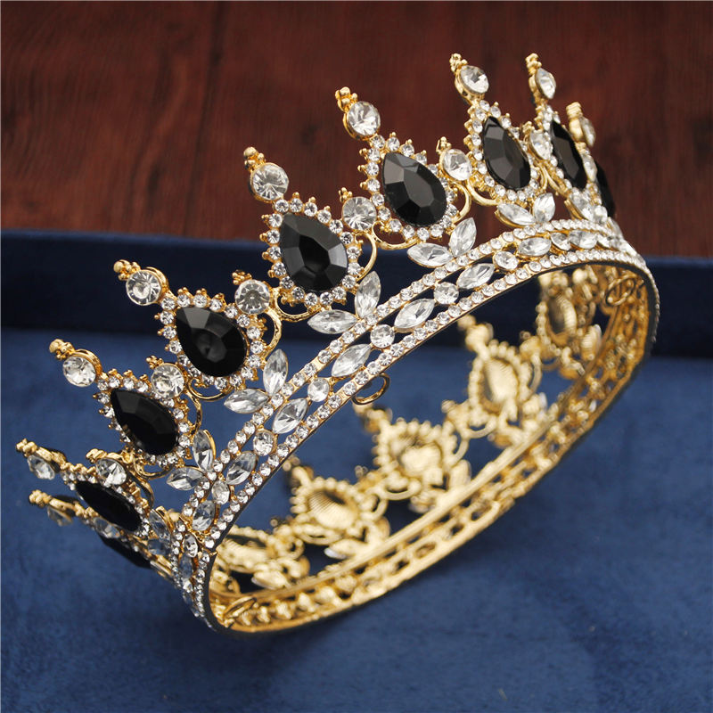 Crystal Vintage Royal Queen King Tiaras and Crowns Men/Women Pageant Prom Diadem Hair Ornaments Wedding Hair Jewelry Accessories