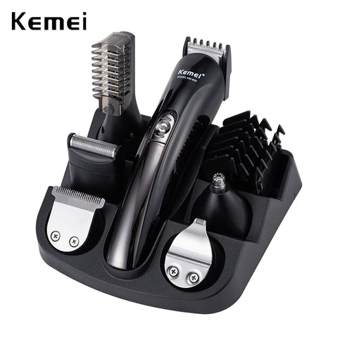 Kemei Hair Clipper Barber Hair Trimmer Electric Clipper Razor Shaver Beard Trimmer Men Shaving Machine Cutting Nose Trimmer