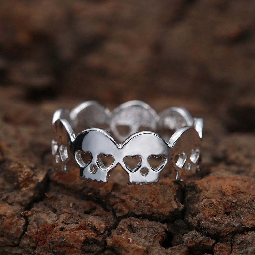 Punk Skeleton Skulls Ring For Women Men Female Girls Cool Vintage fashion Gold Fashion Rings Boho Chic Jewelry Birthday