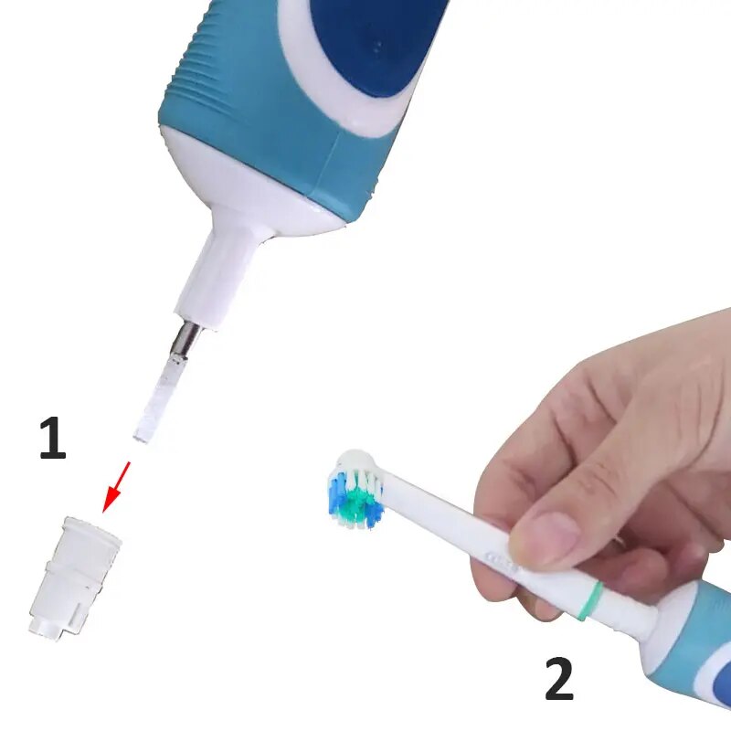 4PCS Electric Toothbrush Heads Replacement For Braun Oral Nozzles Soft Bristle Vitality Dual Clean Hygiene Care SmartSeries