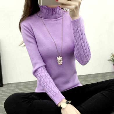 Women Turtleneck Winter Sweater Women 2023 Long Sleeve Knitted Women Sweaters And Pullovers Female Jumper Tricot Tops LY571