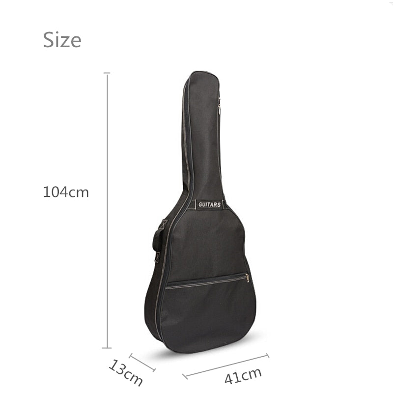 40 / 41Inch Acoustic Folk Guitar Bass Bag Backpack Double Straps 600D Oxford Waterproof Electric Guitar Carry Case Gig Box Cover