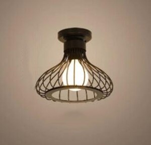 Vintage Ceiling light Modern Nordic Retro Iron Ceiling lamp Decor For Living Room Bar Black Loft E27 Home Lights Cage Fixture