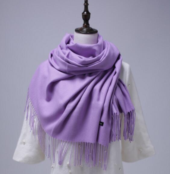 High-Quality Cashmere Scarves for Men and Women: Keep Warm with Thicker, Long Autumn and Winter Scarves Featuring Tassels - Stylish Shawl for Females and Males"