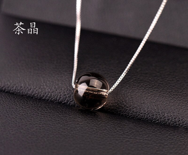 Plated Necklace Fashion Jewelry Natural Stone Crystal Bead Necklace for Women