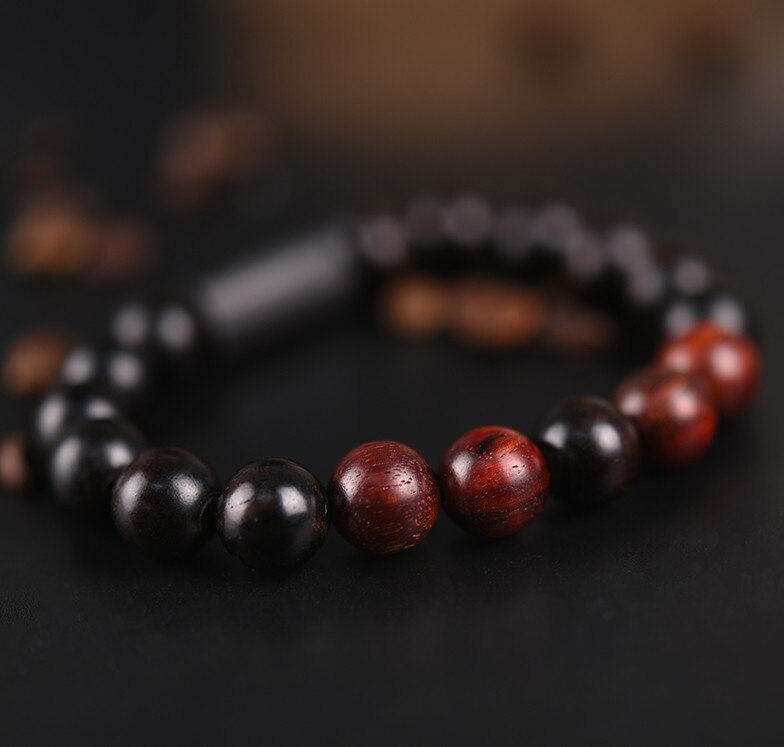 Engraving Name Bead Bracelet Homme Men Wooden Bangle Custom Jewelry Gift pulsera hombre