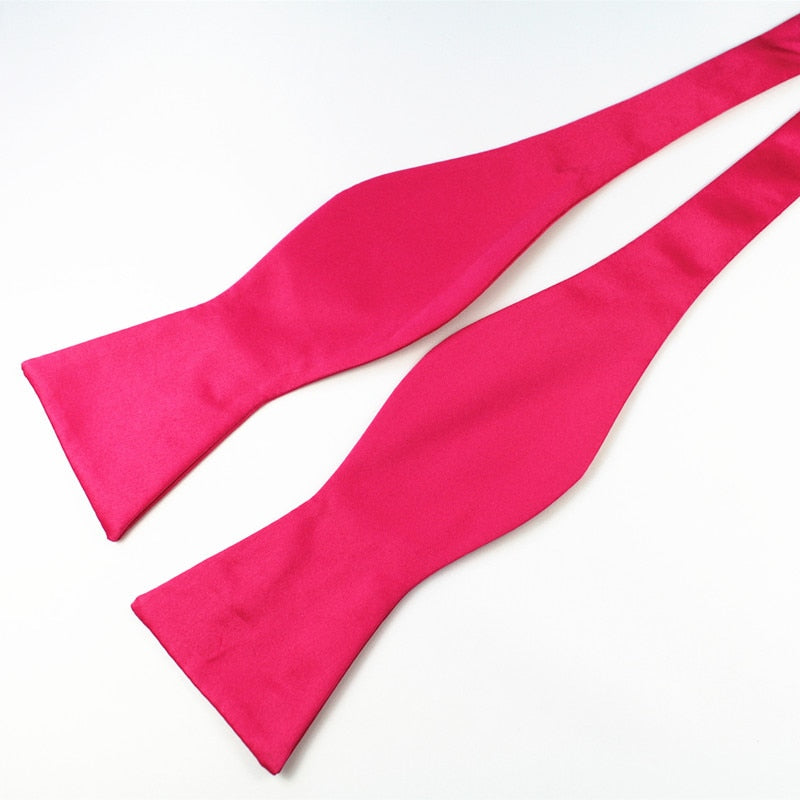 RBOCOTT Bow Ties Self Tie Men's Fashion Solid Color Bowtie Adjustable Business Wedding Papillon For Men Accessories