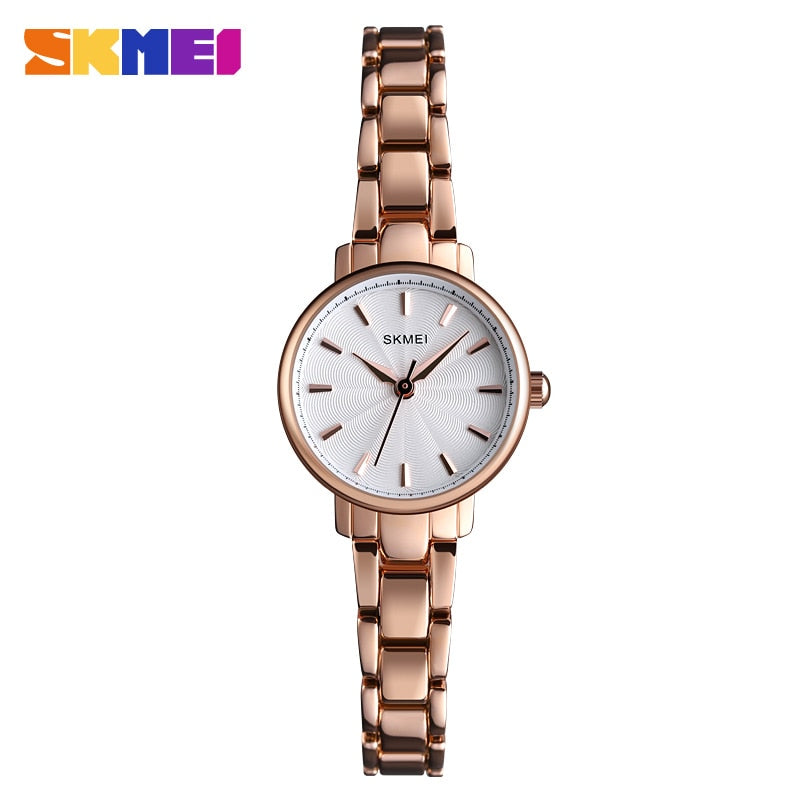 SKMEI Quartz Watch Women Fashion Ladies Watches Wrist Waterproof Stainless Steel Women Watches Luxury Montre Femme 1410