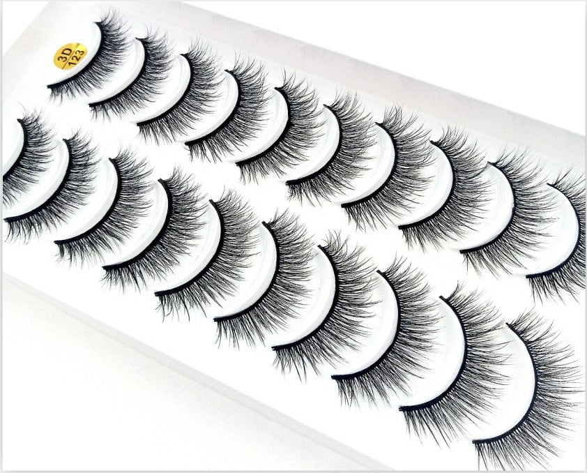 38 Styles 5/10 Pairs Natural False Eyelashes Fake Lashes Long Makeup 3d Mink Lashes Extension Eyelash Mink Eyelashes for Beauty