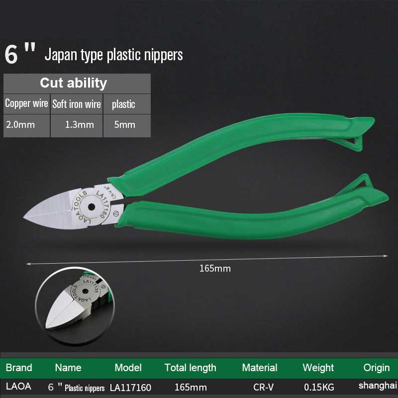 Cr-V Plastic Pliers Nippers Jewelry Electrical Wire Cable Cutters Cutting Side Snips Electrictrician Tool