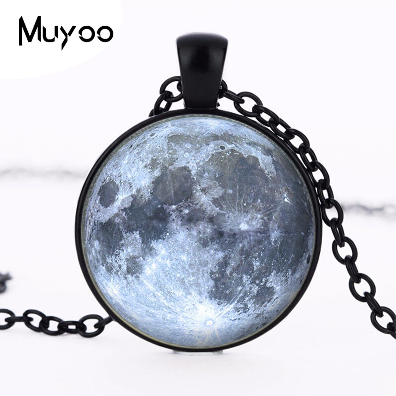 2017 Fashion Round Full Moon Logo Pendant Necklace Art Vintage Chain Choker Statement Necklace Jewelry Gift For Men HZ1