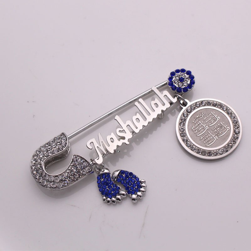 muslim islam Mashallah four Qul suras Stainless Steel Pin brooch Baby Pin