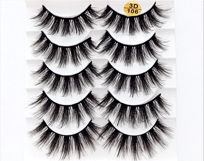 38 Styles 5/10 Pairs Natural False Eyelashes Fake Lashes Long Makeup 3d Mink Lashes Extension Eyelash Mink Eyelashes for Beauty