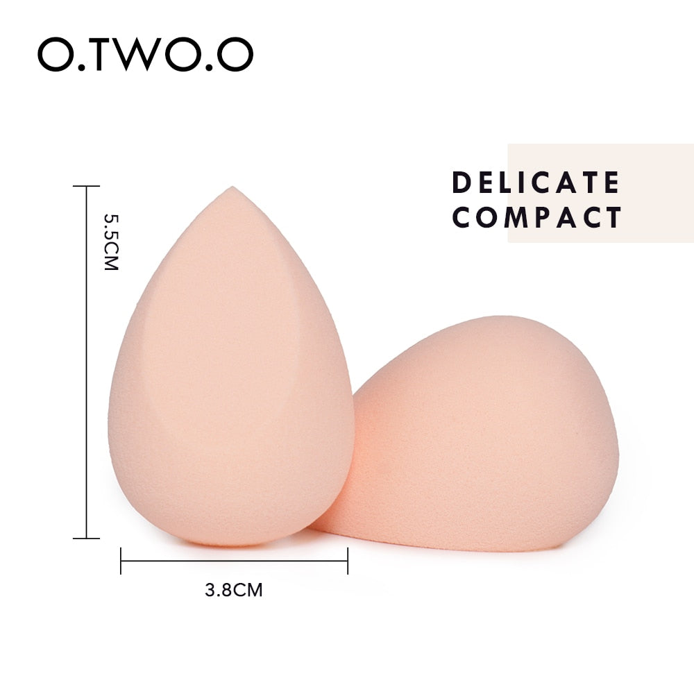 O.TWO.O 2pcs/set Makeup Sponge Heart-Shape Box Non-Latex Material Cosmetic Puff Powder Foundation Use Beauty Make Up Tools