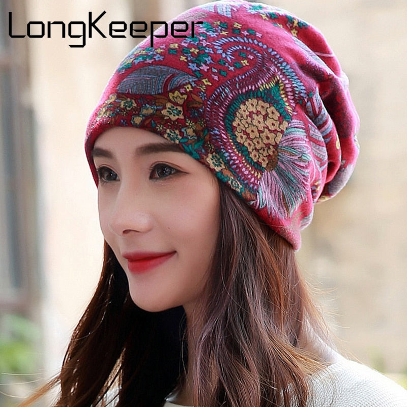 LongKeeper 6 Colors Women Beanies Caps Spring Women Beanie Hat For Women Caps 3 Way To Wear Bonnet