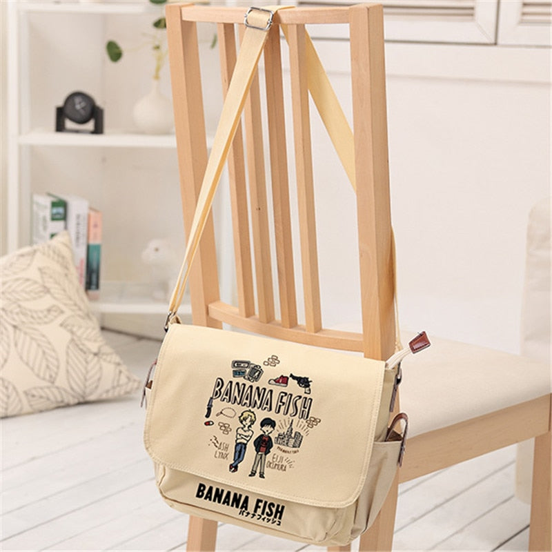 BANANA FISH Cartoon Women Shoulder Bags Canvas School Bags Ash Lynx Cosplay Messenger Bag Anime Crossbody Bag Bookbag Daypack