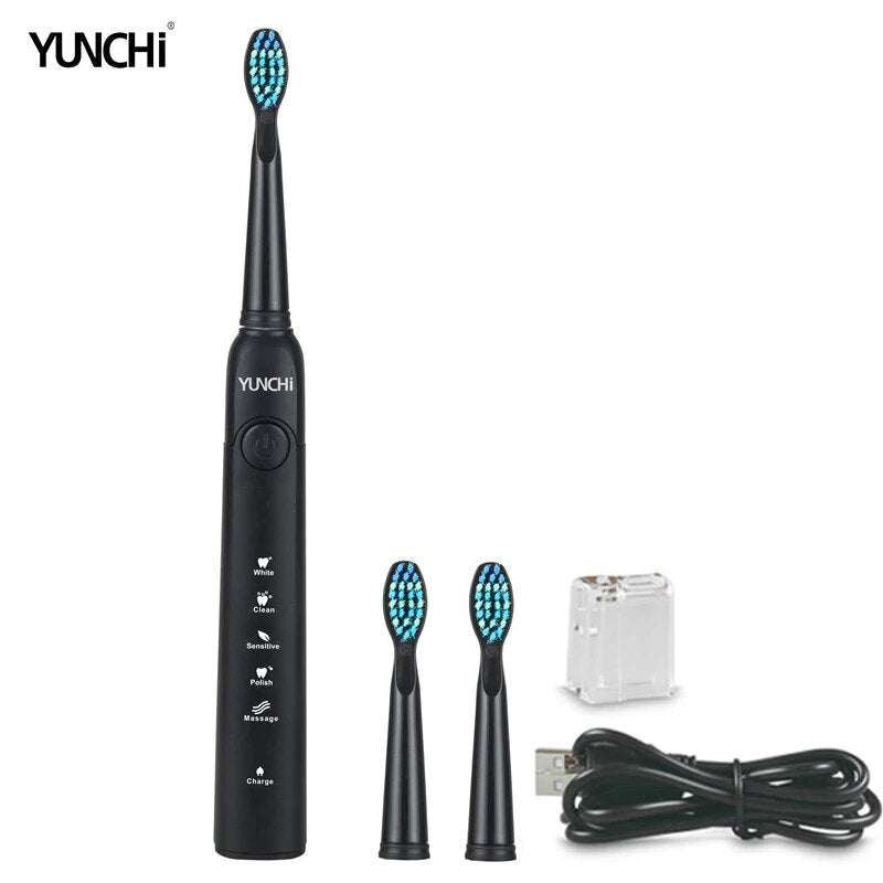 Ultrasonic Electric Toothbrush Sonic Wave Clean USB Rechargeable Toothbrushes With Replacement Brush Heads Seago 507 yunchi Y1