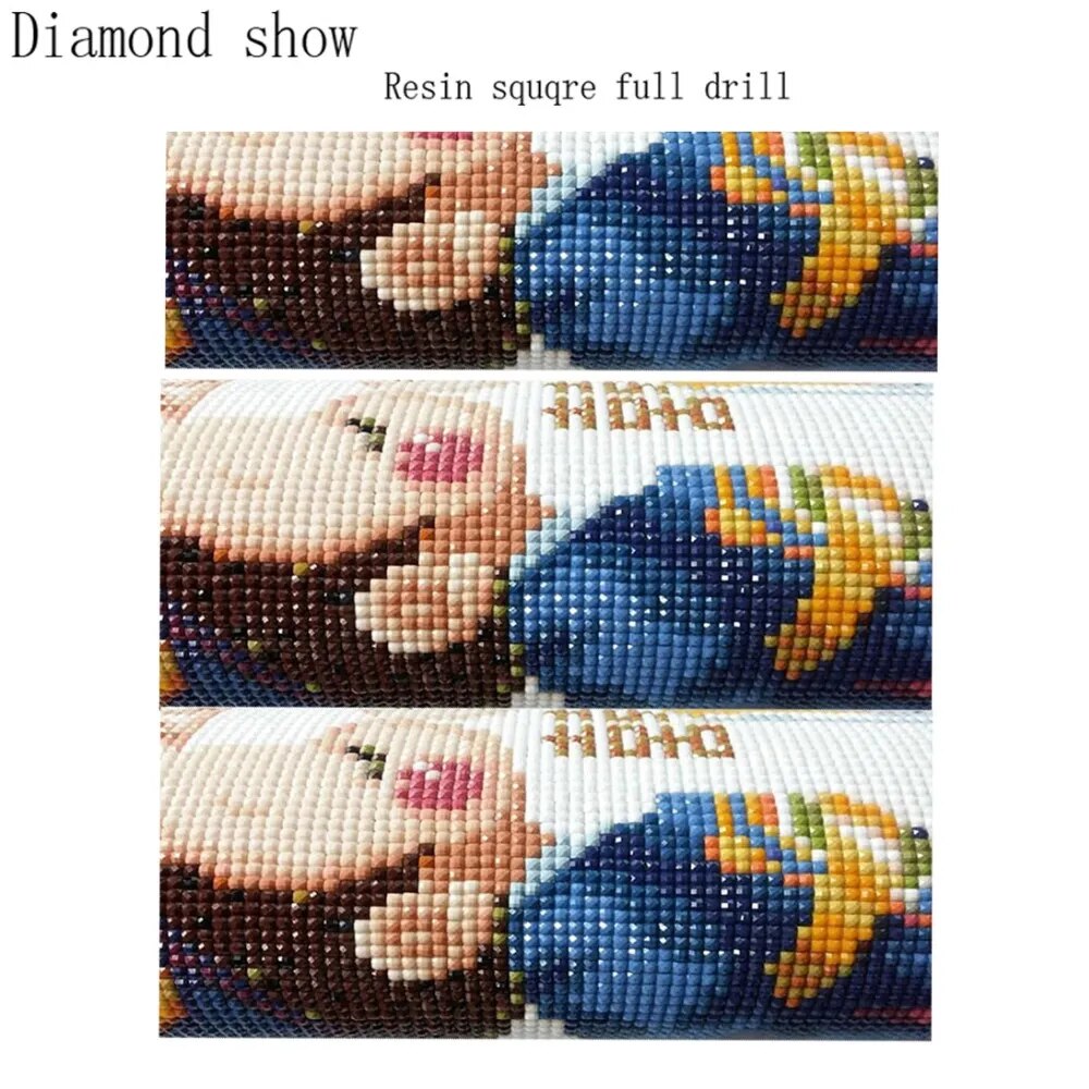 NAIFEI Diamond Painting Photos Custom Full Square Picture of Rhinestones Diamond Embroidery for Baby,Weeding and Parents gift