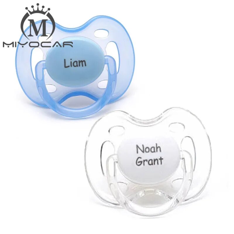 MIYOCAR personalized any name can make 2 pcs pacifier dummy unique gift to baby custom pacifier