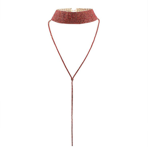 KMVEXO Rhinestone Choker Crystal Gem Luxury Collar Chokers Necklace Women Chunky Maxi Statement Necklace Chocker Jewelry Gift