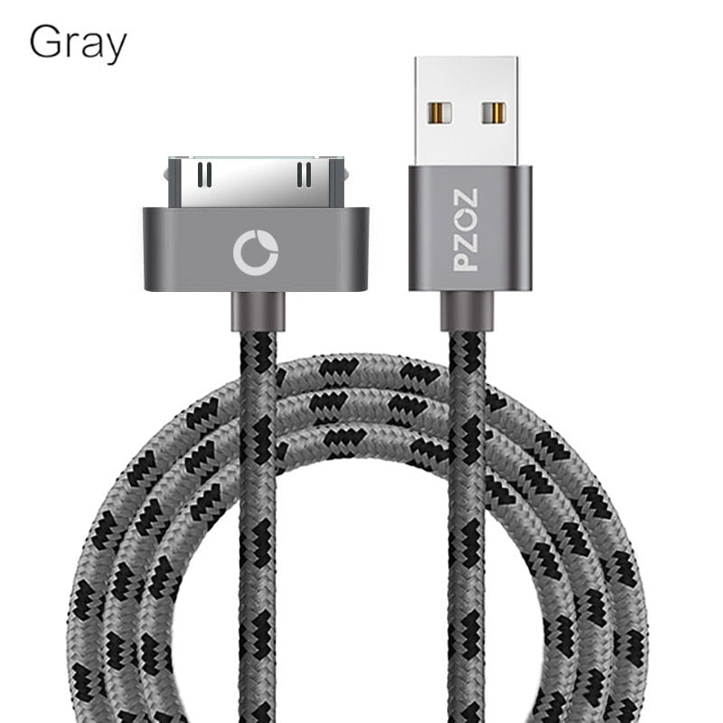 PZOZ USB Cable Charge Fast Charging for iphone 4 s 4s 3GS 3G iPad 1 2 3 iPod Nano itouch 30 Pin Charger adapter Data Sync cord